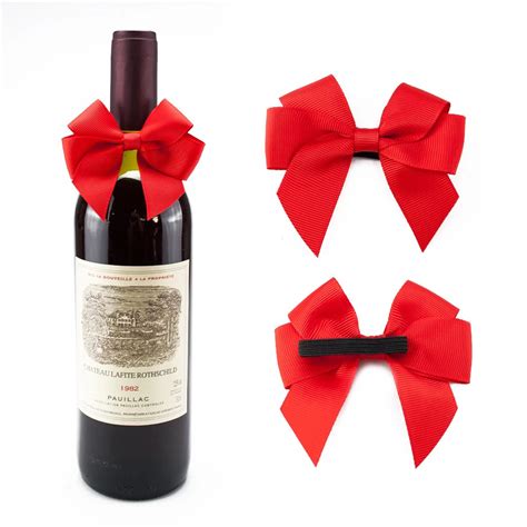 gift ribbon bow for wine bottle